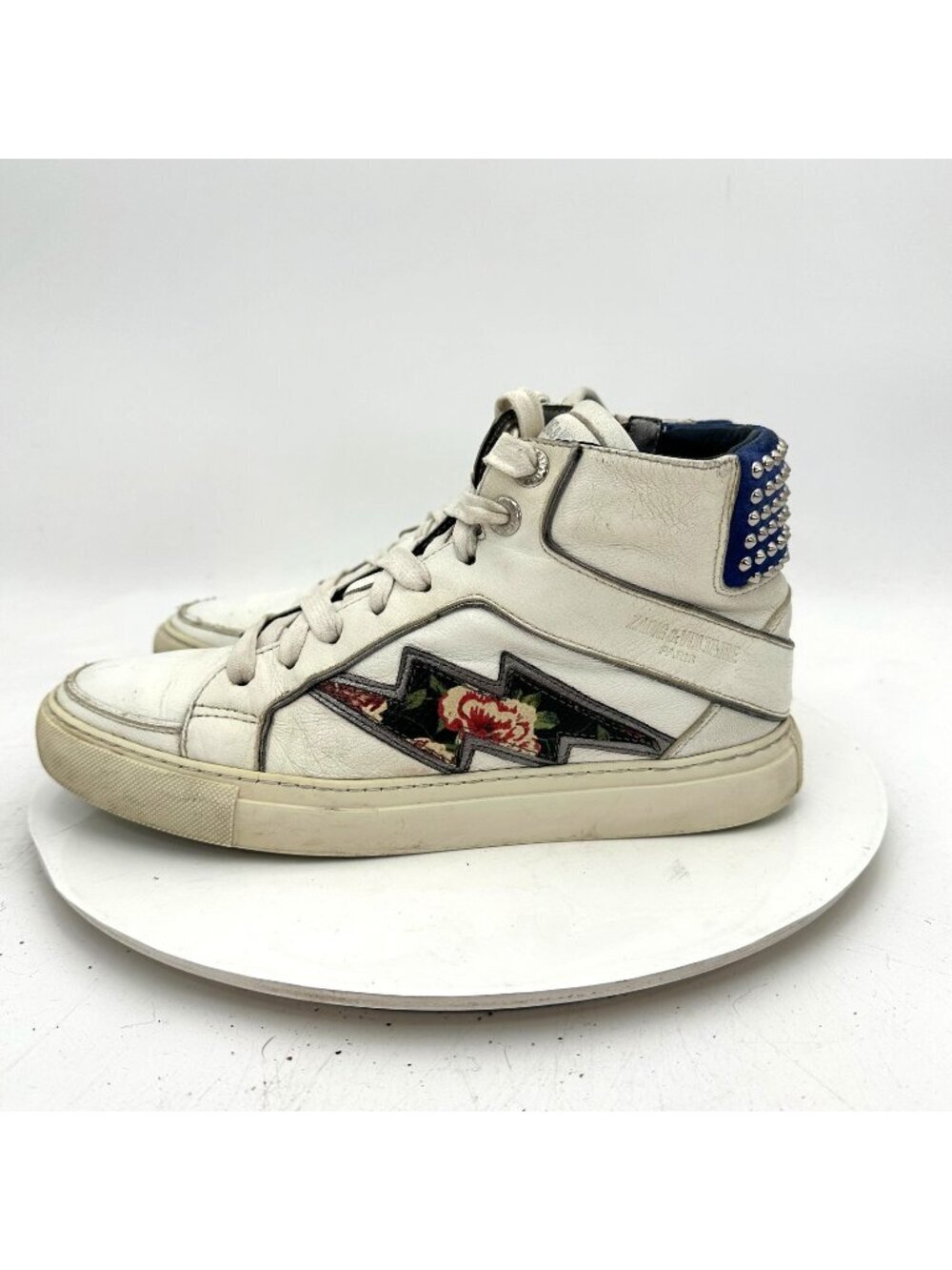 Zadig & Voltaire ZV1747 Women Size 39 US 9 White Leather  flora Lightning Shoes